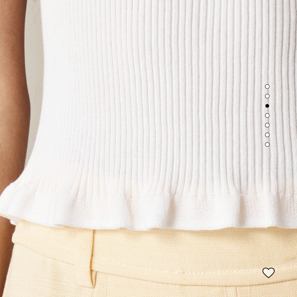 J. Crew Ruffle Trim Ribbed Tank *NWT* - Picture 2 of 7